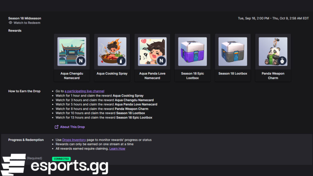 The new Overwatch 2 Twitch Drops feature Wuyang (Screenshot via esports.gg)