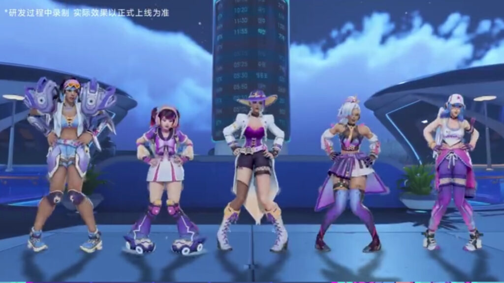 Screenshot of the Neon Pulse skins (Image via Blizzard Entertainment)
