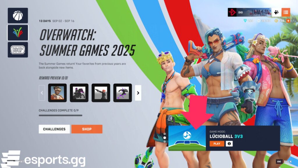 How to access the different game modes (Screenshot via esports.gg)