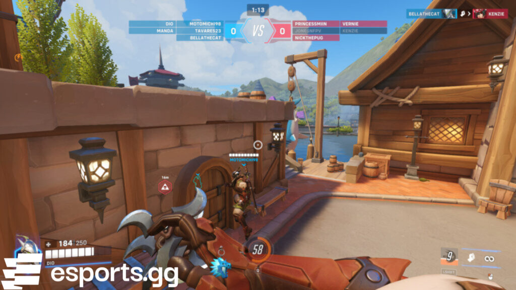 A teammate warns the rest of us about a Kiriko player (Screenshot via esports.gg)