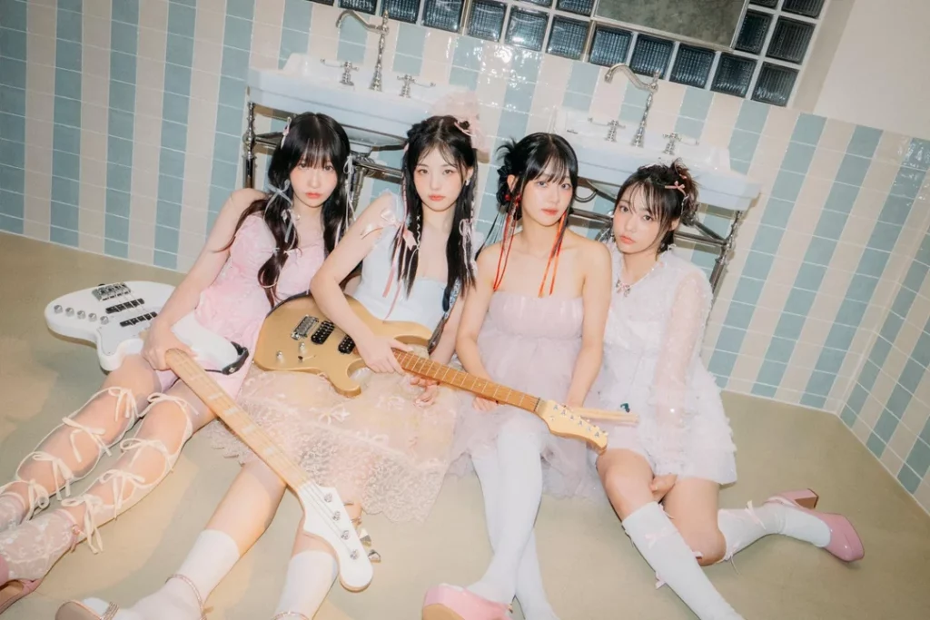 QWER's Magenta, Hina, Chodan and Siyeon's promo photo for their debut single Discord