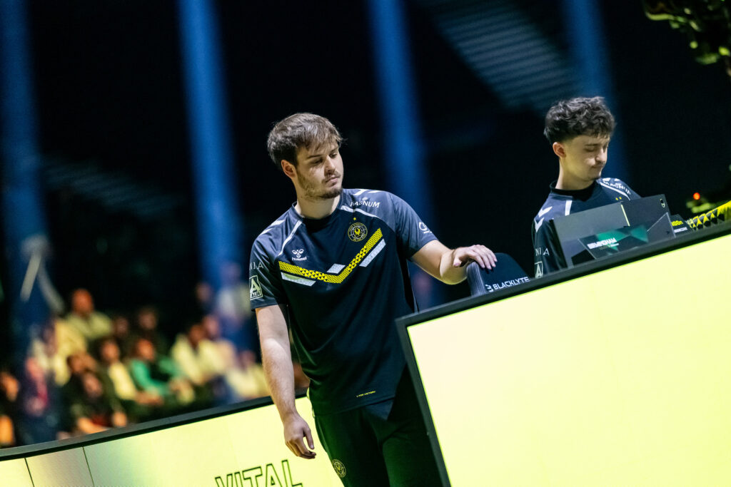 Vitality | M0nkey M00n and ExoTiiK at the RLCS 2025 Birmingham Major (Photo via BLAST Rocket League)