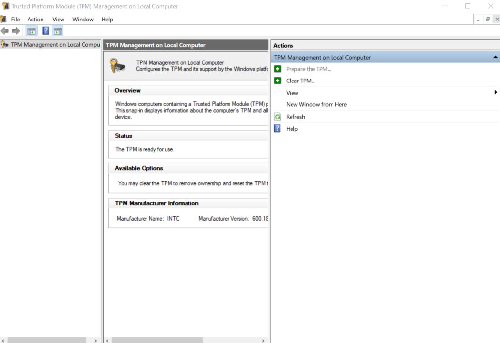 The TPM 2.0 window. Screenshot by esports.gg