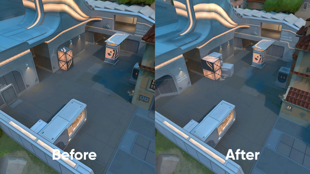 New corner in B site (Collage by esports.gg)