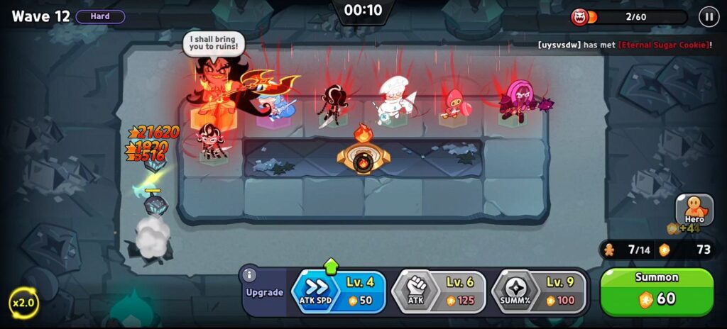 Spend points to summon cookies into battle (Screenshot via esports.gg)