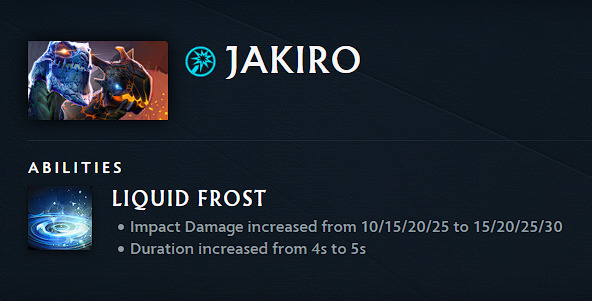 Jakiro's 7.39e buff (Image via <a href="https://www.dota2.com/patches/7.39e" target="_blank" rel="noreferrer noopener">Dota 2</a>)