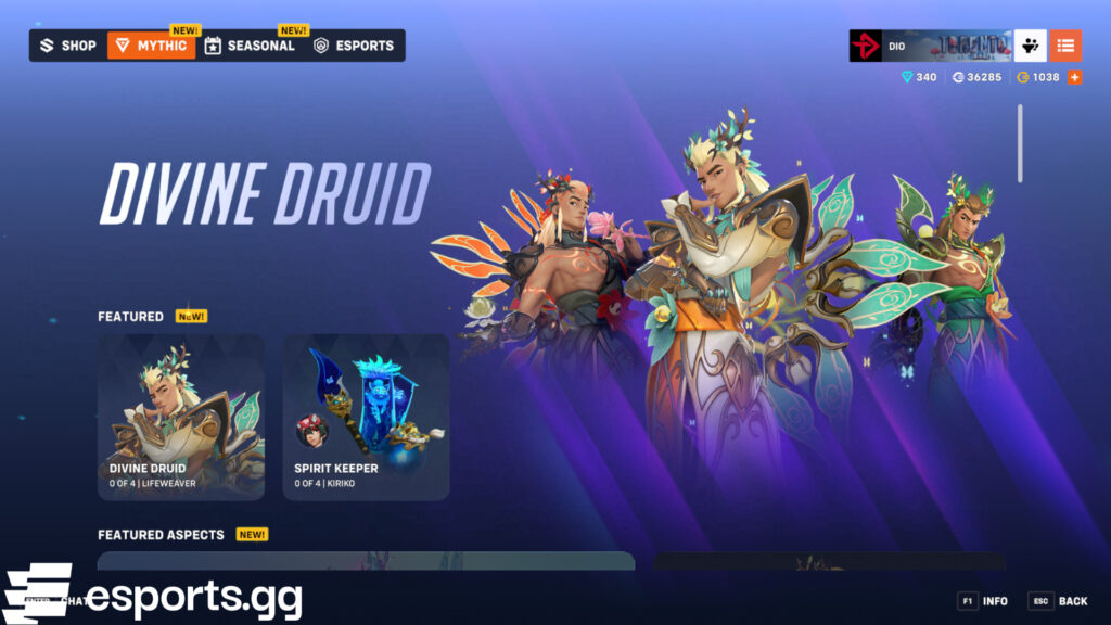 Overwatch 2 Mythic Shop rotation (Screenshot via esports.gg)