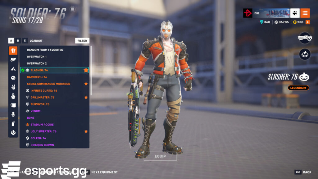 Slasher Soldier: 76 skin (Screenshot via esports.gg)