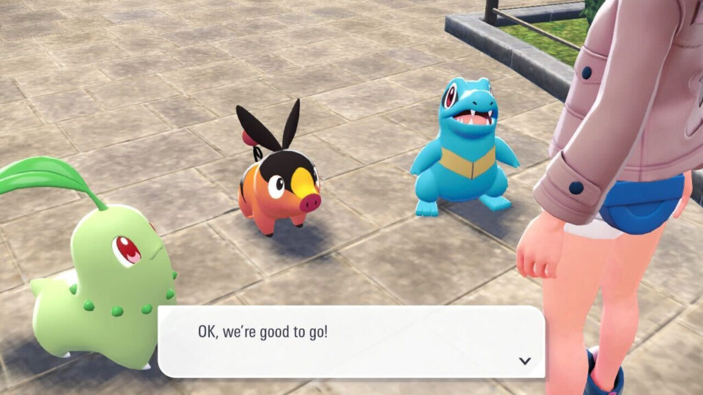 The three Starters in Pokémon Legends: Z-A. Screenshot by esports.gg