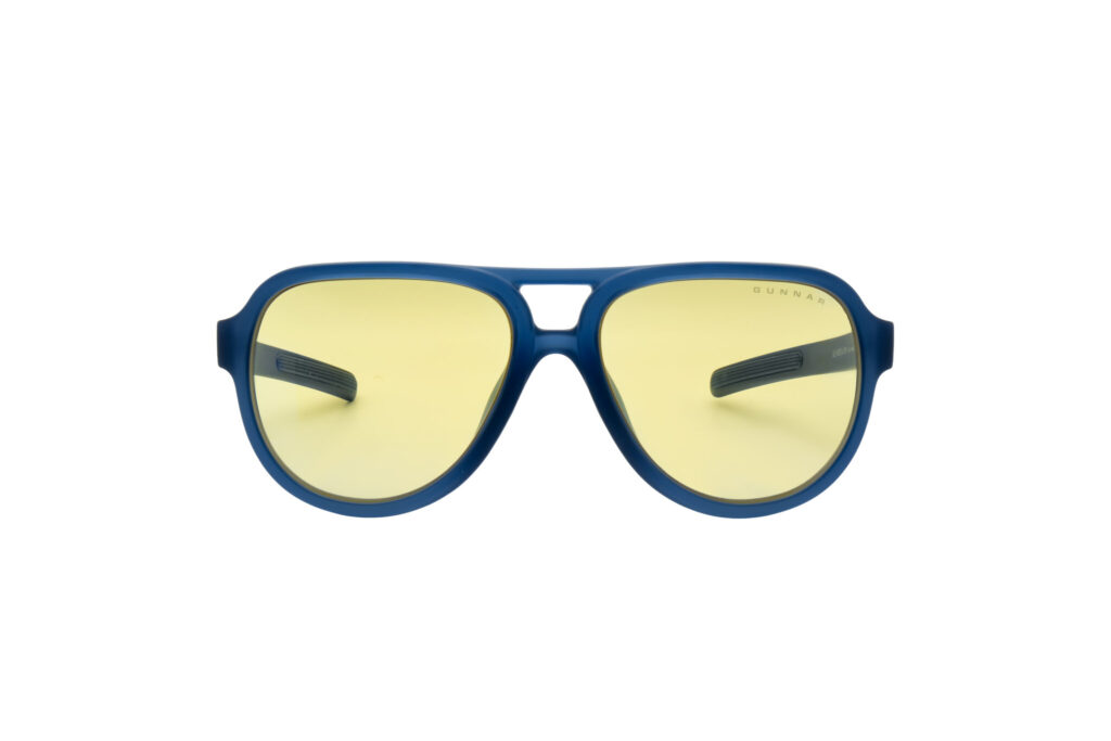 GUNNAR - Alienware Roswell Computer Glasses with Blue Light Reduction, Amber Lenses - Conspiracy Blue