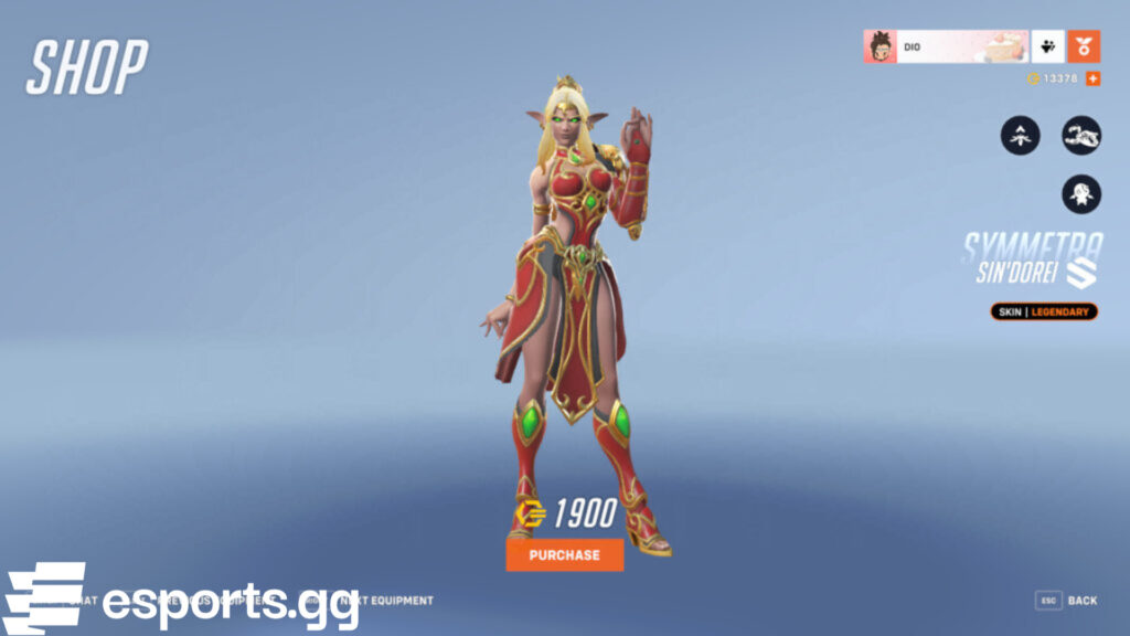 Sin'dorei Symmetra skin 