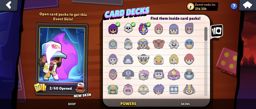 Card decks for brawlers in Upside Down Showdown (Image via esports.gg)