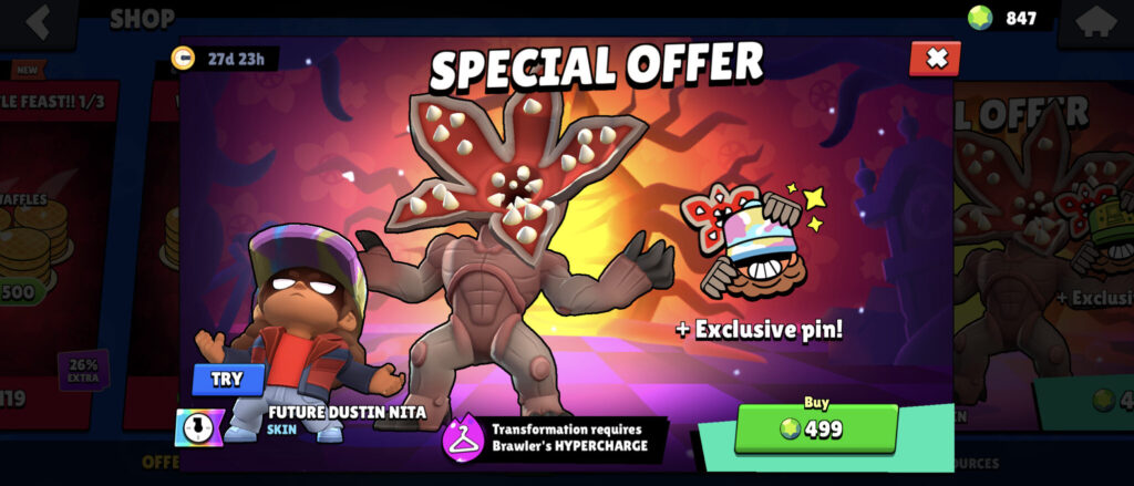 Dustin Nita in Brawl Stars Shop (Image via esports.gg)