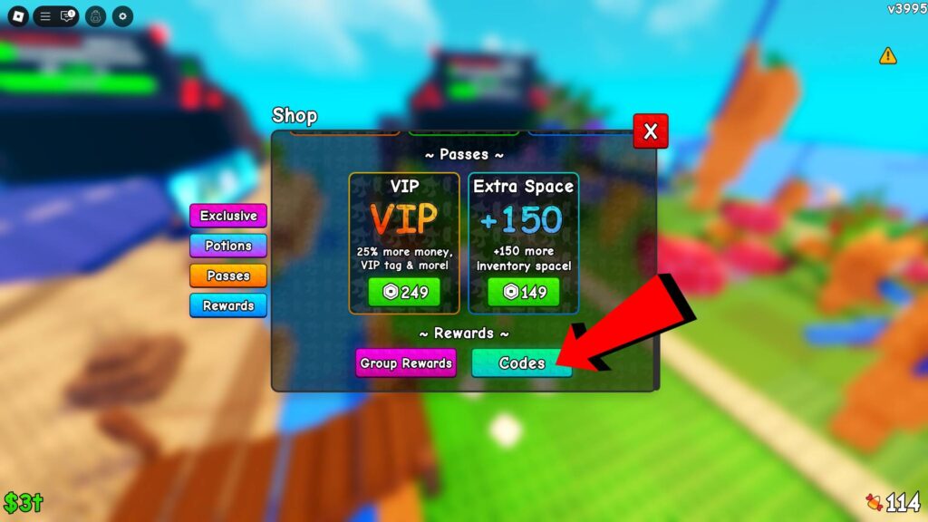 Here's where you should enter the codes (Image via esports.gg)