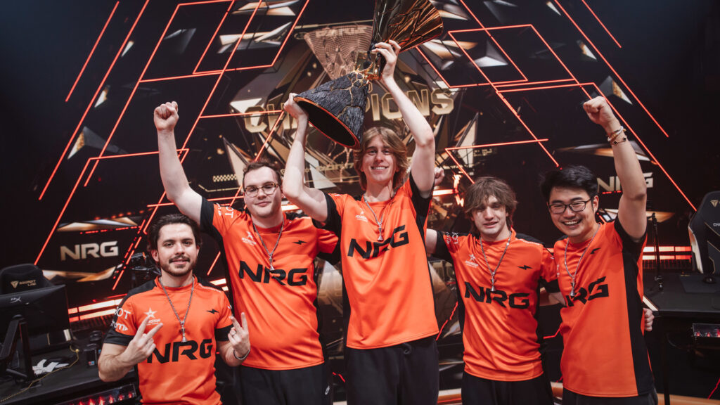 From left to right, NRG Ethan, brawk, mada, skuba, and s0m (Image by Colin Young-Wolff/Riot Games)