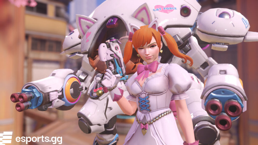 D.Va receives nerfs in 6v6 (Screenshot via esports.gg)