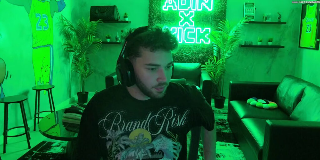 Adin Ross on Kick (Image via Adin Ross)