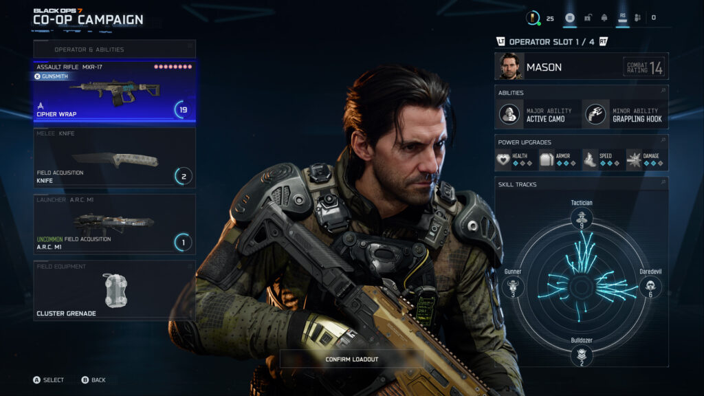 The loadouts menu in Endgame. Image via Activision